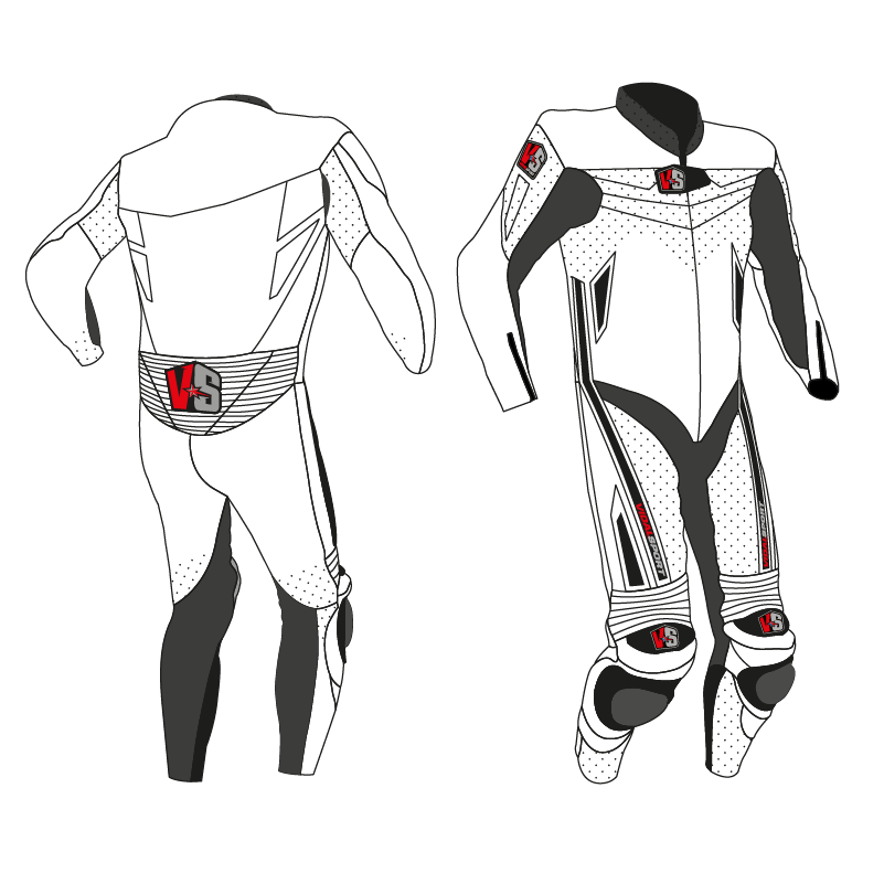 Gants moto cuir RS SWIFT CARBON - Black & White Gants moto cuir RS SWIFT CARBON - Black & White