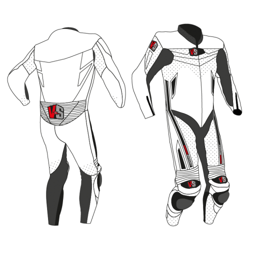 Combinaison de moto cuir sur-mesure vintage Black LEGEND
